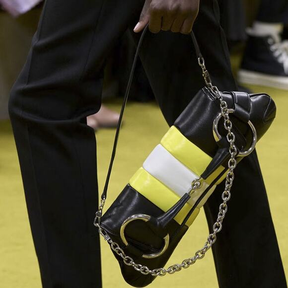 GUCCI Quilted Leather Horsebit Chain Medium Shoulder Bag Limited Edition Black - Picture 11 of 11